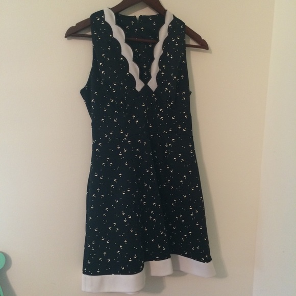 Vintage Black and White Mini Dress - Picture 2 of 6